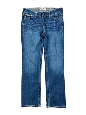 Ariat R.E.A.L. Straight Icon Jeans Ocean Blue — Size 33R